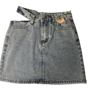 Y2K Vintage-Inspired High-Waisted Denim Mini Skirt Size S